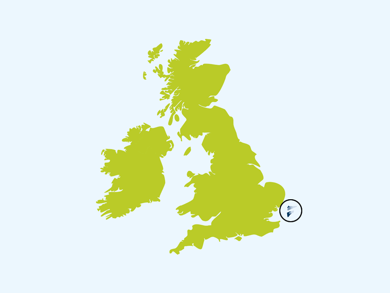 North Falls location on UK map.