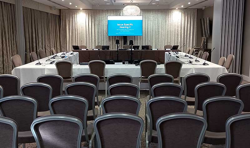 North Falls public meeting auditorium.