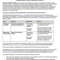 Notice of CAH and OFH2 (Rule 13 letter) cover.